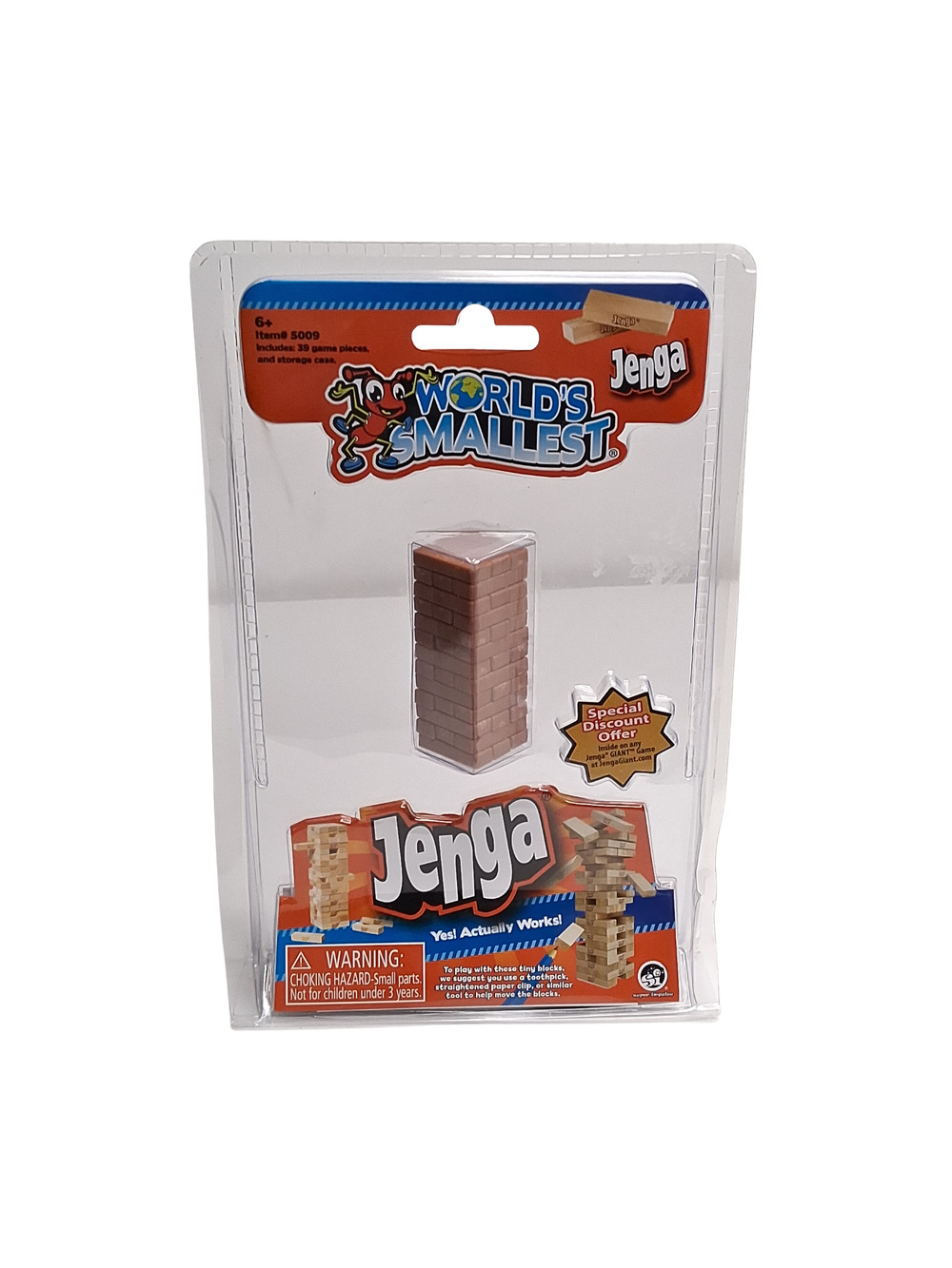 The World's Smallest Jenga Game by Super Impulse Unused Sealed on Card Miniature
